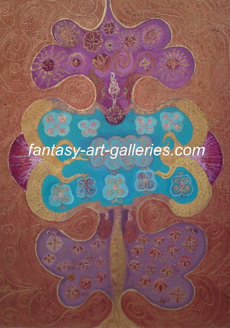 THE GENEROSITY OF MERMAIDS by JAG: Mermaids bearing gifts once again in this painting where above and below are imperfectly symmetrical... THE GENEROSITY OF MERMAIDS by JAG: Mermaids bearing gifts once again in this painting where above and below are imperfectly symmetrical...