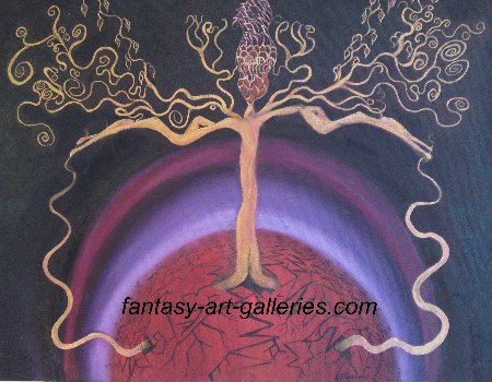 The tree of dreams - fantasy landscapes, original fantasy art, JAG The tree of dreams - fantasy landscapes, original fantasy art, JAG